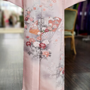 ピンクの訪問着 単衣の着物 準礼装｜奈良のレンタル衣装｜着物着付け｜橿原衣裳